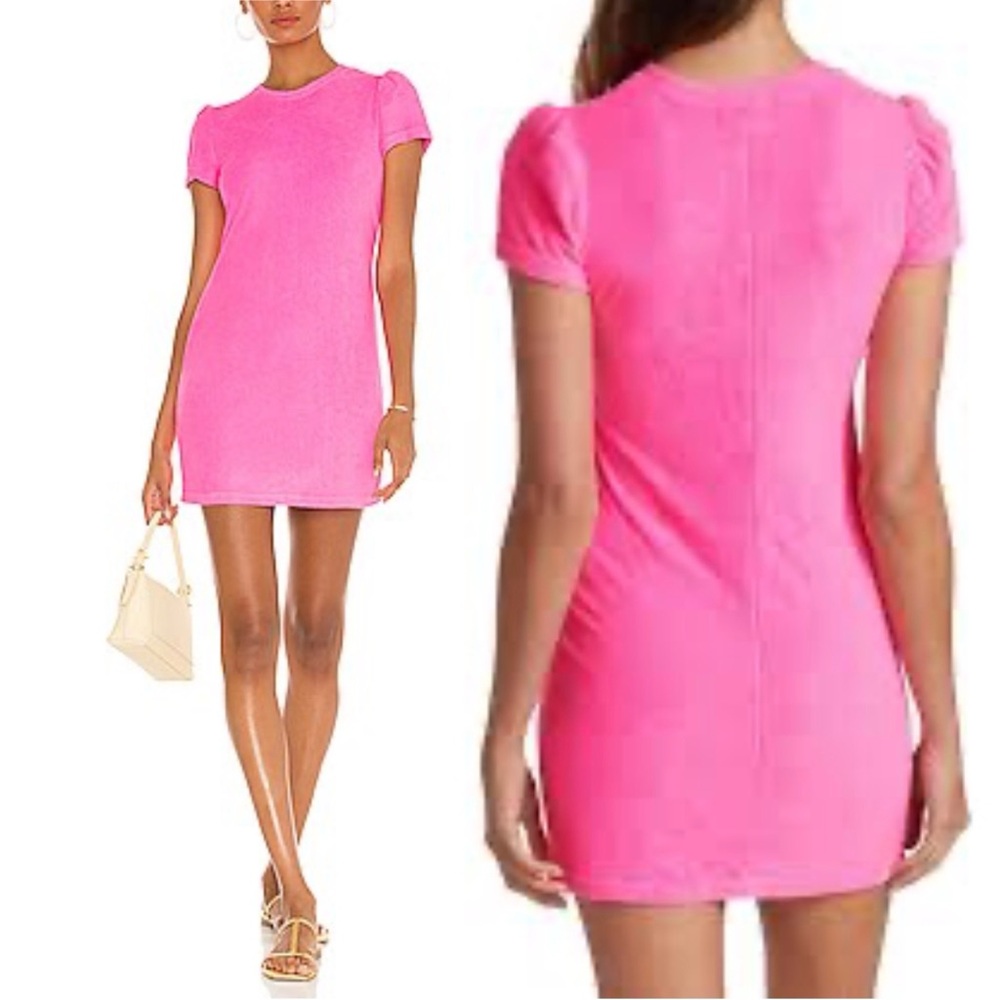 Generation Love  Arielle Terry Mini Dress in Hot Pink  - XS